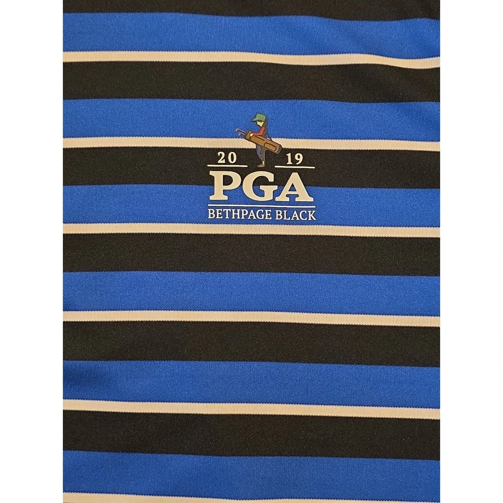 Polo Golf Ralph Lauren PGA Bethpage Black 2019 Stripe Polo Shirt XXL